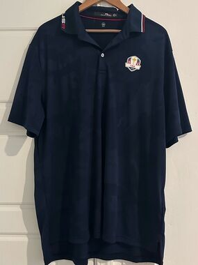 Polo by Ralph Lauren Ryder Cup 2020 Navy USA Crest Short-Sleeve Polo
